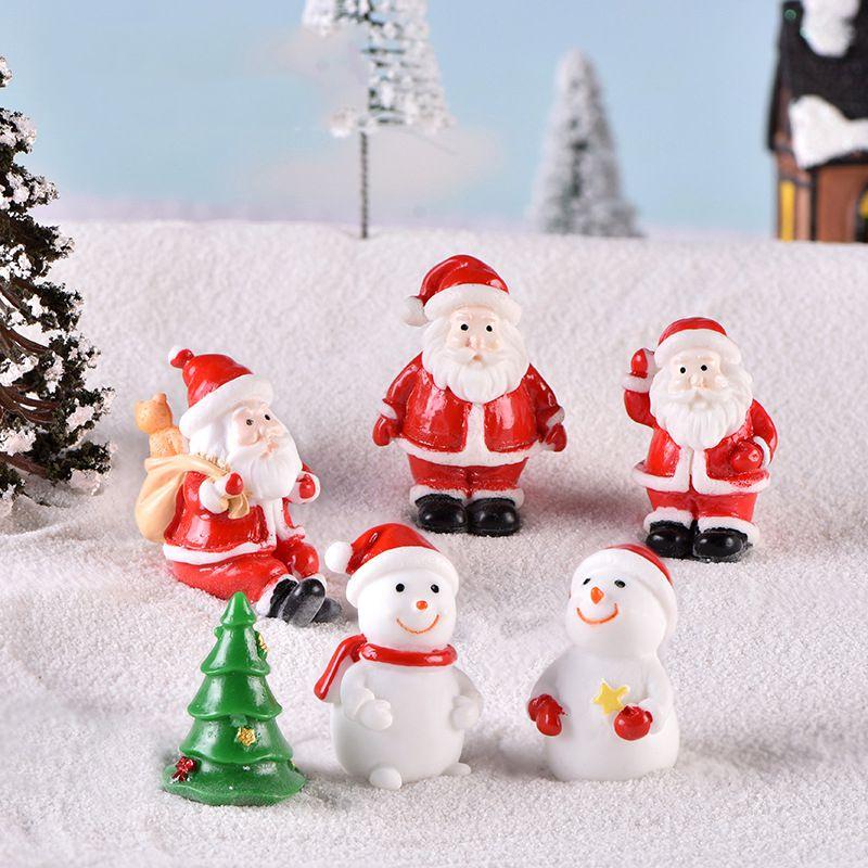 Micro Landscape Christmas Figurines Santa Claus Xmas Tree Miniature Snowman Micro Landscape Christmas Figurines Santa Claus Xmas Tree Miniature Snowman