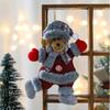 Christmas Plush Ornaments Cute Snowman Santa Elk Bear Doll Hanging Pendant Christmas Tree Decoration for Walls Windows Doors Home Decor