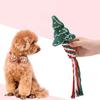 Cute Puppy Christmas Gift Interactive Squeaky Chew Toy with Cotton Rope Knot Bite Dog Toy Funny Pet Supplies for Xmas