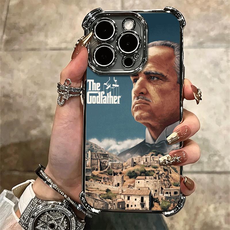 The Godfather TV Plating Phone Case For Iphone 16 17 Pro Max Air 16E 14 15 Plus 12 13 Mini Anti-Fall Airabag Cover