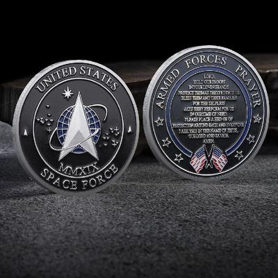 United States Space Force Challenge Coin And Heros Valor Prayer For Courage Coin Souvenirs Coins Golden Plated Decorations