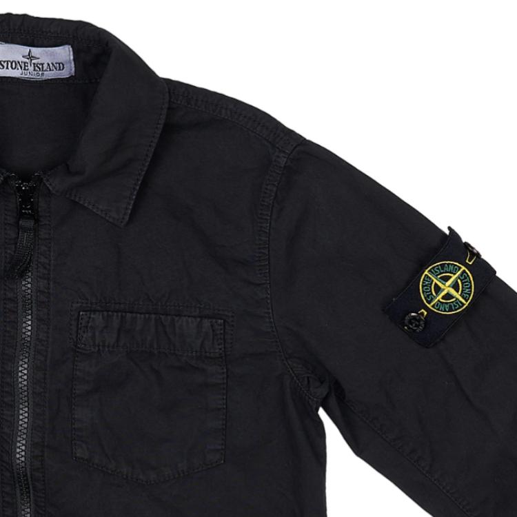 STONE ISLAND Jacket With Logo Patch Kids Jackets Black 791610102-V0129