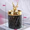 Electroplated Bird Ceramic Decorative Jar with Lid, Candle Jar, Aromatherapy Cup, Jewelry Storage Box, Handicraft Ornament