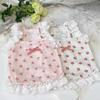 Spring, summer and autumn new floral lace suspender short vest princess dress Pomeranian bear dog cat pet clothes