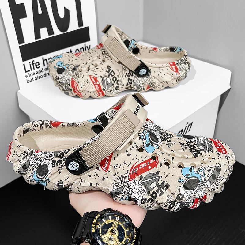 Zapatillas de moda para hombre, sandalias cómodas para la playa, calzado para jardín antideslizante, zapatos para Chef, zapatos informales de verano, zapatos de enfermera y Doctor, chanclas