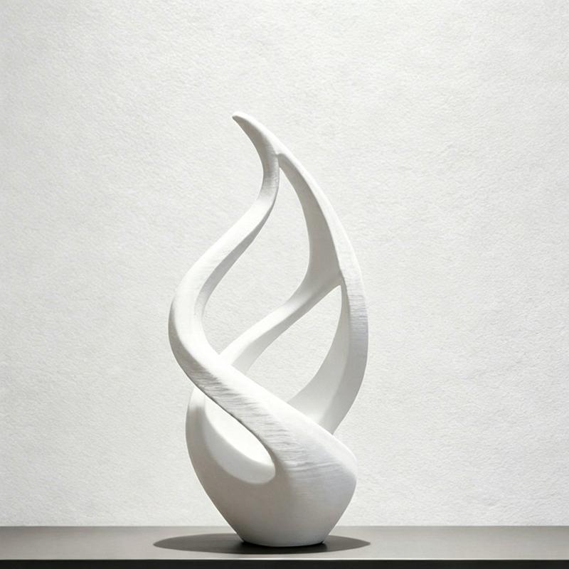 Abstract Printed Sculpture Light Luxury Art Style Chic Decorative Ornament for Bedroom Living Room Housewarming Gift