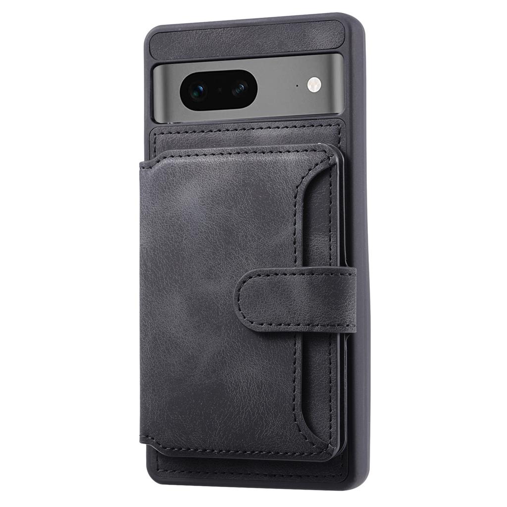For Google Pixel 6a Leather Coated TPU Phone Case RFID Blocking Wallet Phone Kickstand Cover