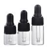 Clear Glass Essential Oil Dropper Bottles Silver Cap Reagent Drop Eye Liquid Pipette Bottle