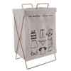 Collapsible Metal X Frame Laundry Hamper Waterproof Multifunctional Foldable Laundry Basket with