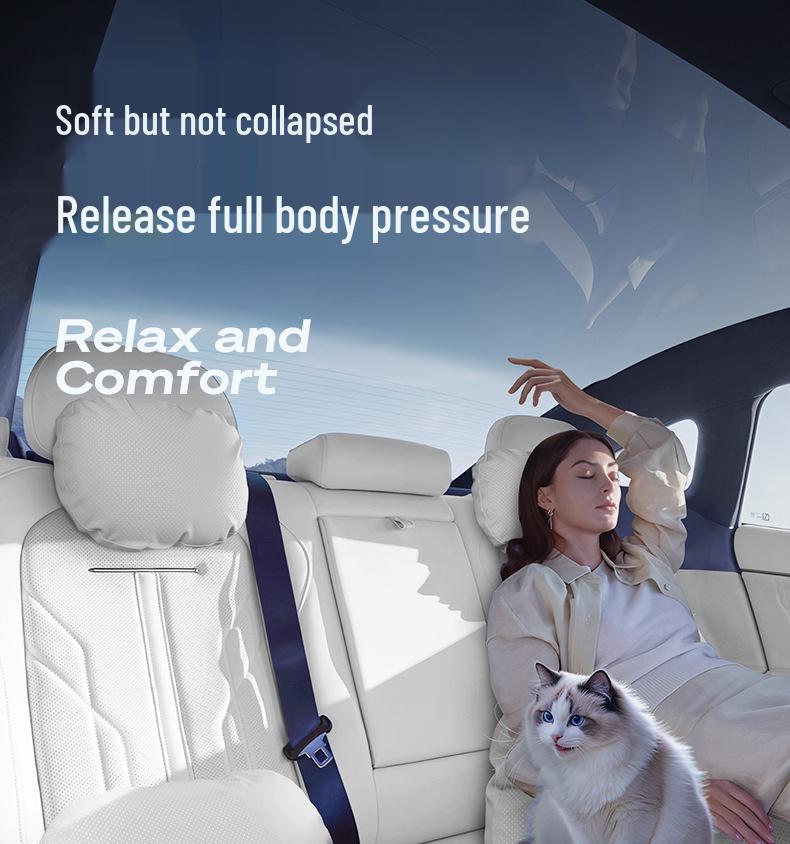 Yueyi 07 Headrest & Lumbar Support Neck Pillow: New Model for Essential Neck & Lumbar Protection in Car Interior Decoration