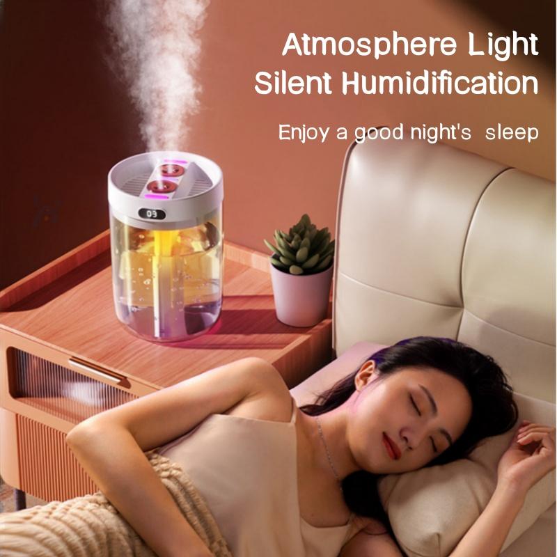 Umidificator de aer cu pulverizare dublă USB, capacitate mare 1500ML, difuzor de aromă cu ultrasunete, umidificator pentru dormitor acasă