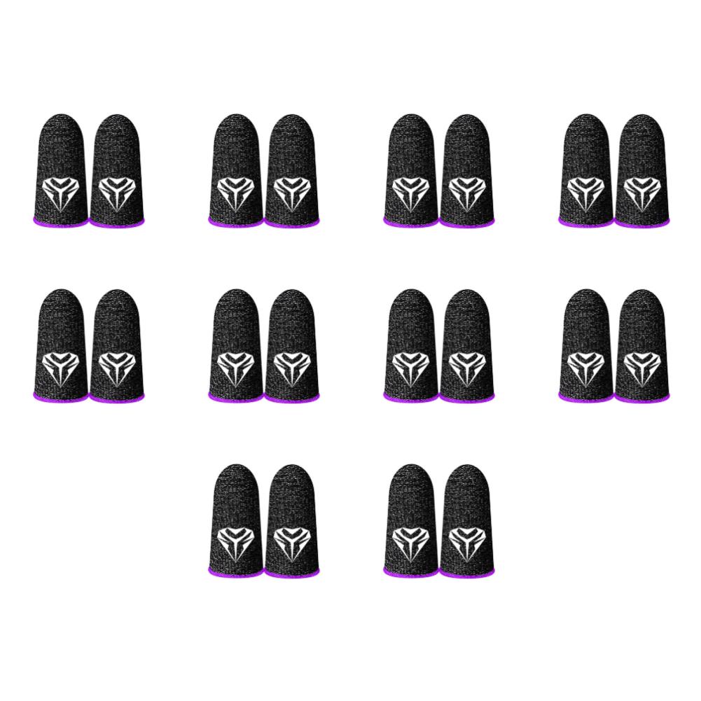 10Pairs Finger Cots Gaming Fingertips Gloves Ultra-thin Breathable Sweatproof Touch Screen Gaming Finger Sleeves For PUBG Mobile