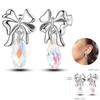 Ladies Sweet 925 Silver Ocean Star Flower Butterfly Design Trendy Earrings Birthday Commemoration Day Fine Sweetheart Jewelry