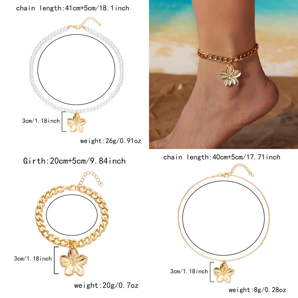 Floral Metal Pendant Necklace With Alloy Charm For Women Fashion Jewelry Set