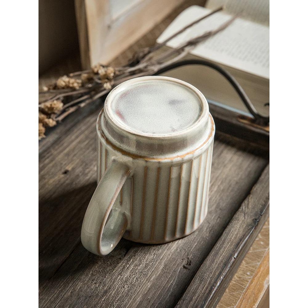 Creative personality mug breakfast cereal milk cute ceramic cup daily household large-capacity Retro coffee cup