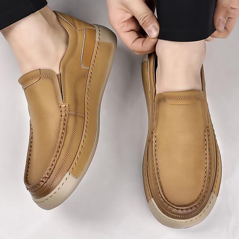 Fashion Leather Men's Classic Loafers Moccasins Shoes Luxury Brand Man Casual Footwear Handmade Formal Slip on Boat Shoes Business Flats