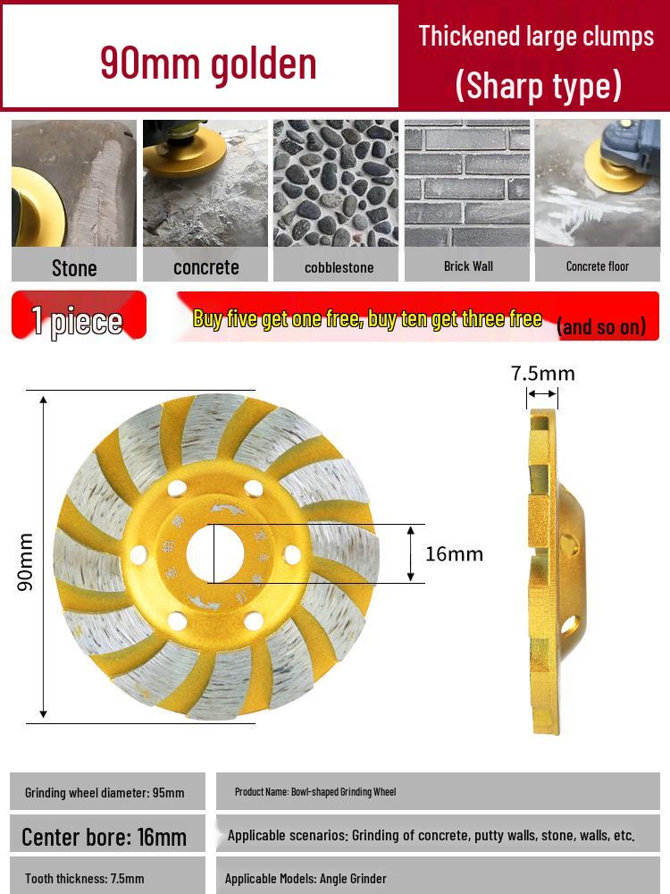 Diamond Concrete Grinding and Polishing Disc for Angle Grinders