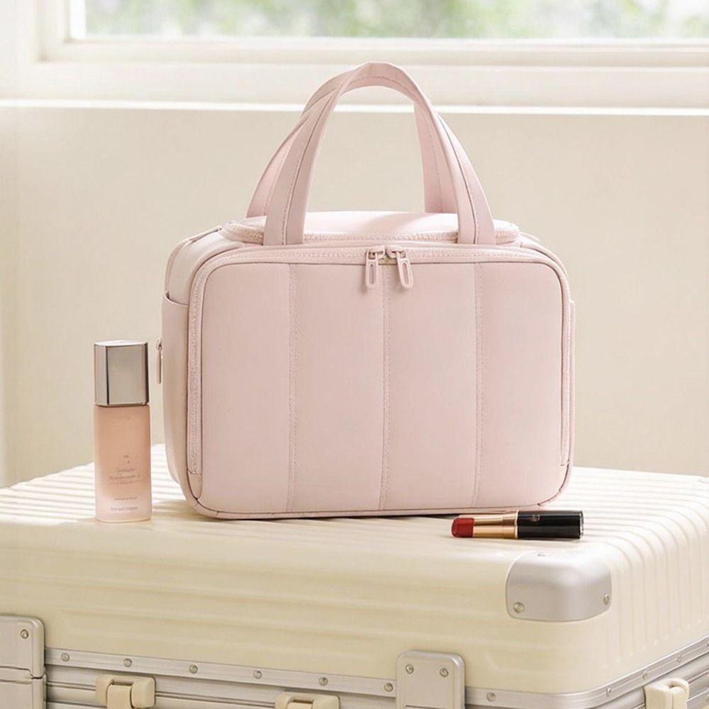 Dry-wet Separation Travel Toiletry Bag Large Capacity Women Cosmetic Tote  Travel Use