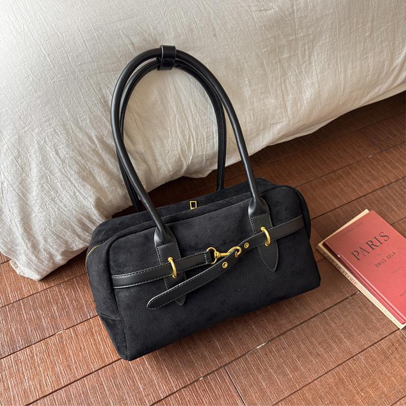 Korean Style Brand Design Shoulder Bag New Suede Matte Pillow Bag Simple And Versatile Handbags High-end Fashionable Casual Bags