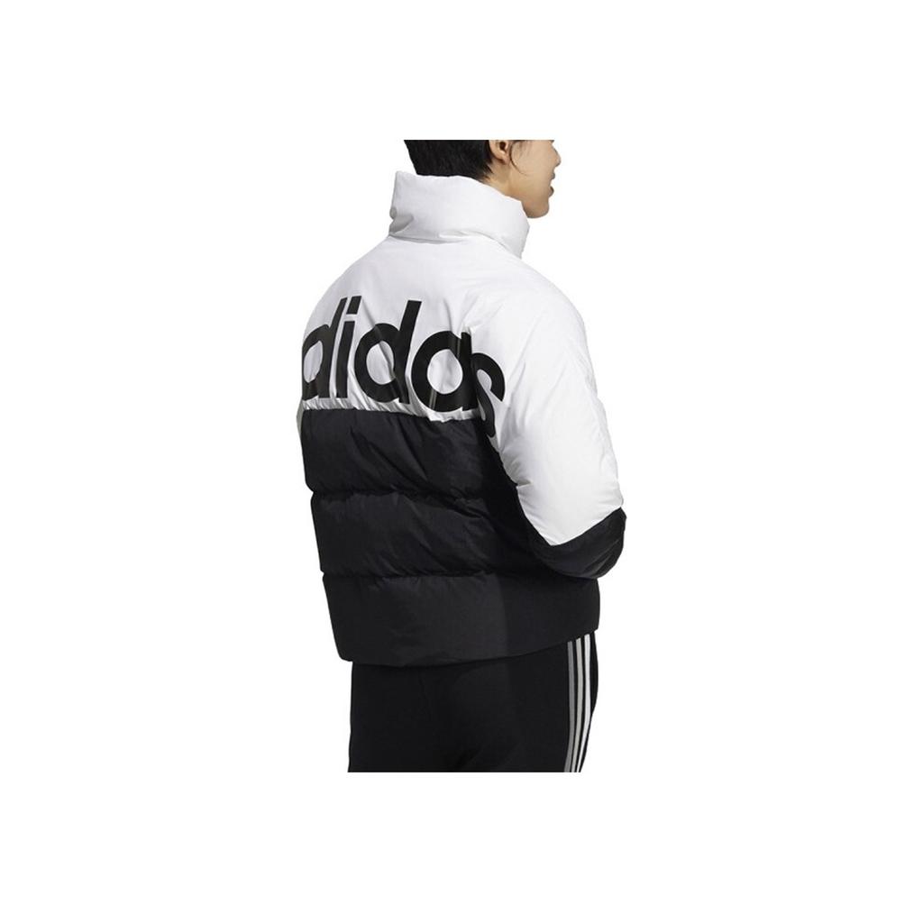 Adidas Neo Color Block Warm Stand Collar Down Jacket Women Outerwear Black H36722
