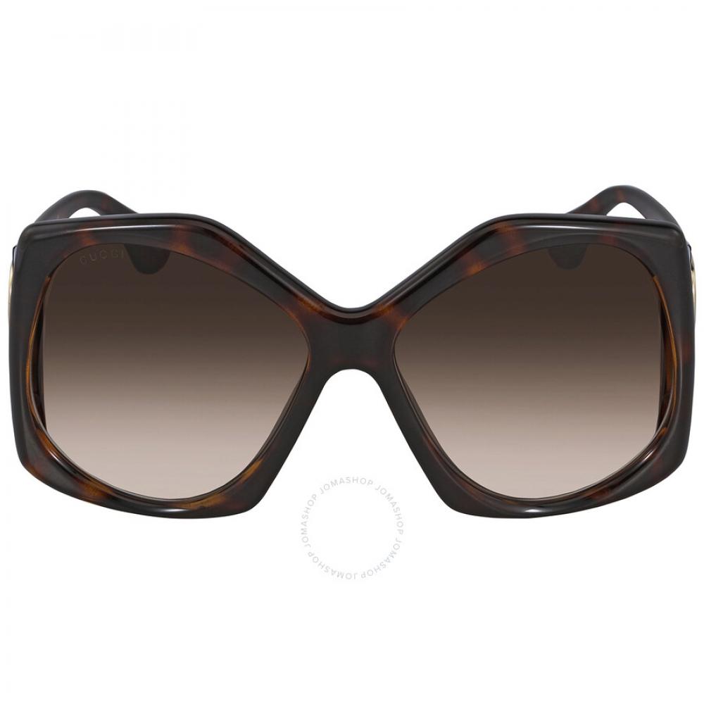 

Gucci Brown Geometric Ladies Sunglasses GG0875S 002 62