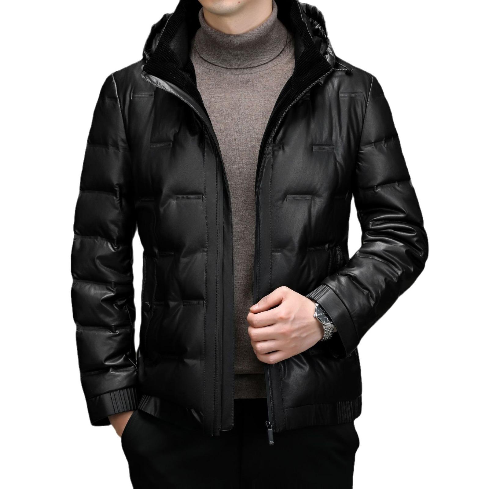 Зимняя куртка из натуральной кожи — фото 6