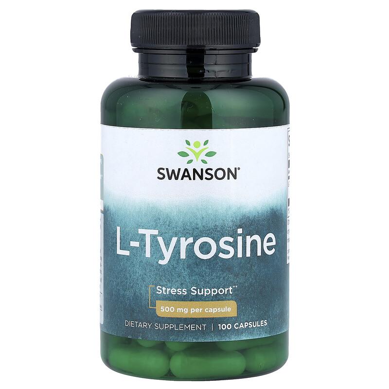 L-Tyrosine, 500 mg, 100 Capsules