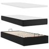 Ottoman Bed with Mattress Black 80x200 Cm Faux Leather