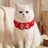 Cartoon Chinese Style Pet Scarf Funny Handmade Puppy Collar Adjustable Red New Year Dog Costume Festive Decorations