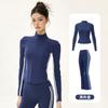 Yoga Suit Women's Spring Sports Top Slim and Thin Stand-up Collar Zipper Long Sleeve Running Training Fitness Jacket