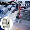 Metallic Silk Filament 1.75mm Silver PLA for 3D Printer, 1kg Spool Beginner Friendly Shiny Filament, Neatly Wound DIY Models Printing