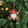Nordic Holiday Party Decor 12/24/36Pcs Christmas Gnome Ornaments, 2D Wooden Decorations for Xmas Tree, Funny Rustic Tree Ornaments Gnomes Hanging Home
