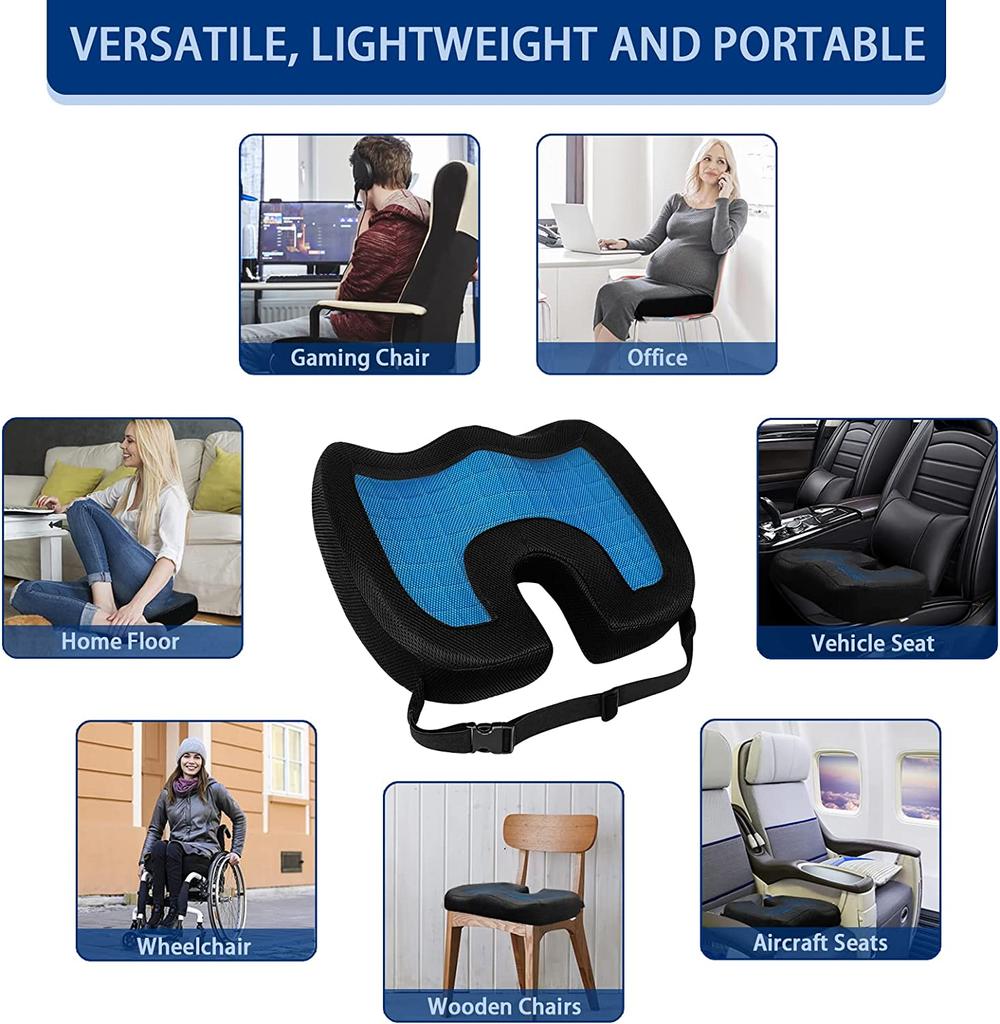 Gel Kissen Rutsch Festes Gel Und Memory Foam Steißbein Kissen Bürostuhl Kissen Auto Kissen Sitzendes Artefakt