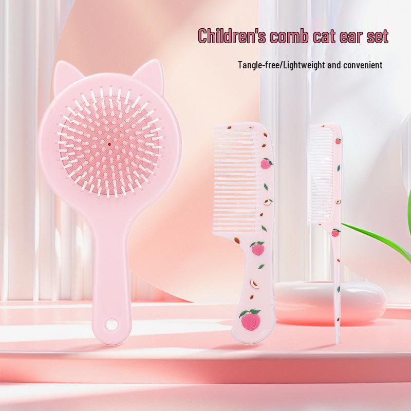 

Women s Cute Cartoon Cat Mini Air Cushion Massage Comb Set
