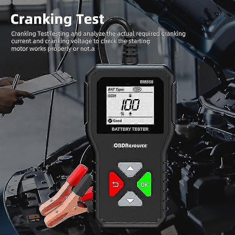 Bm550 Car Battery Tester 6v 12v 24v 100-2000 2ah-220ah Battery System Detect Auto Battery Analyzer
