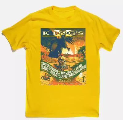 King's X Band Tour 2025 Collection S To 5XL Yellow T-shirt K715