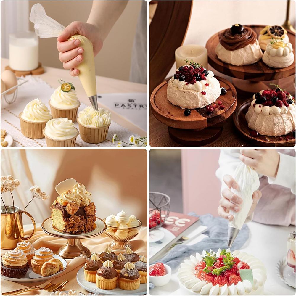 100 Stück Einweg-Spritzbeutel Icing Spritzbeutel Kuchencreme Dekorierbeutel für Kekse Kuchen Cupcakes Backen