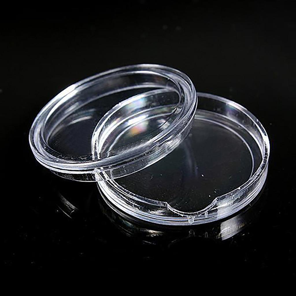 10 sztuk przezroczystych kapsułek na monety w pudełku Dostępne rozmiary od 18 mm do 50 mm na monety