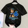 Summer Party T Shirt for Boys Girls Cartoon Chase New Birthday Number Cute Tee Shirt Printed Clothes Anime Tops Gifts