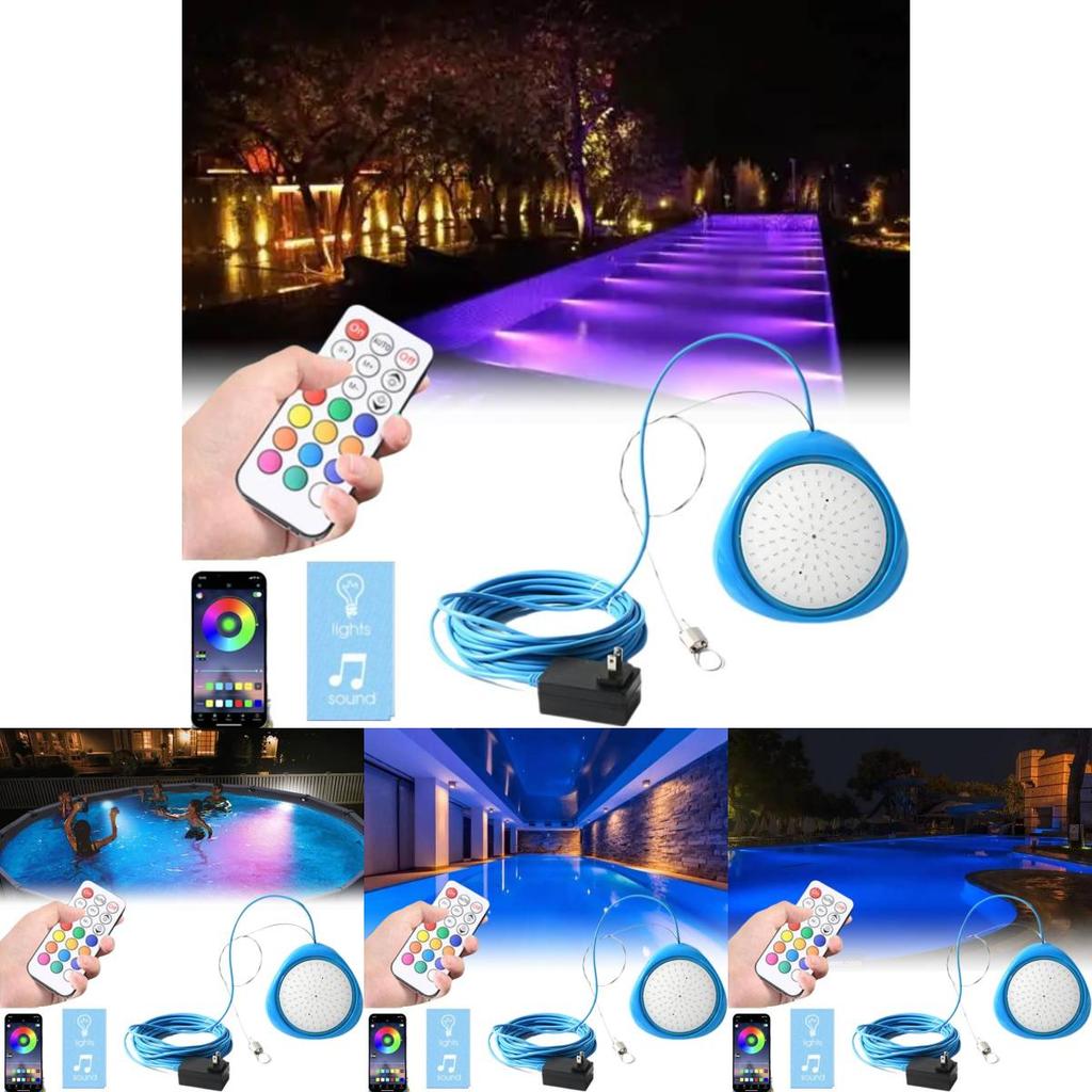 Vielseitige Bluetooth-App-gesteuerte LED-Poolleuchte mit beeindruckender Mehrfarbenbeleuchtung für jeden Pool