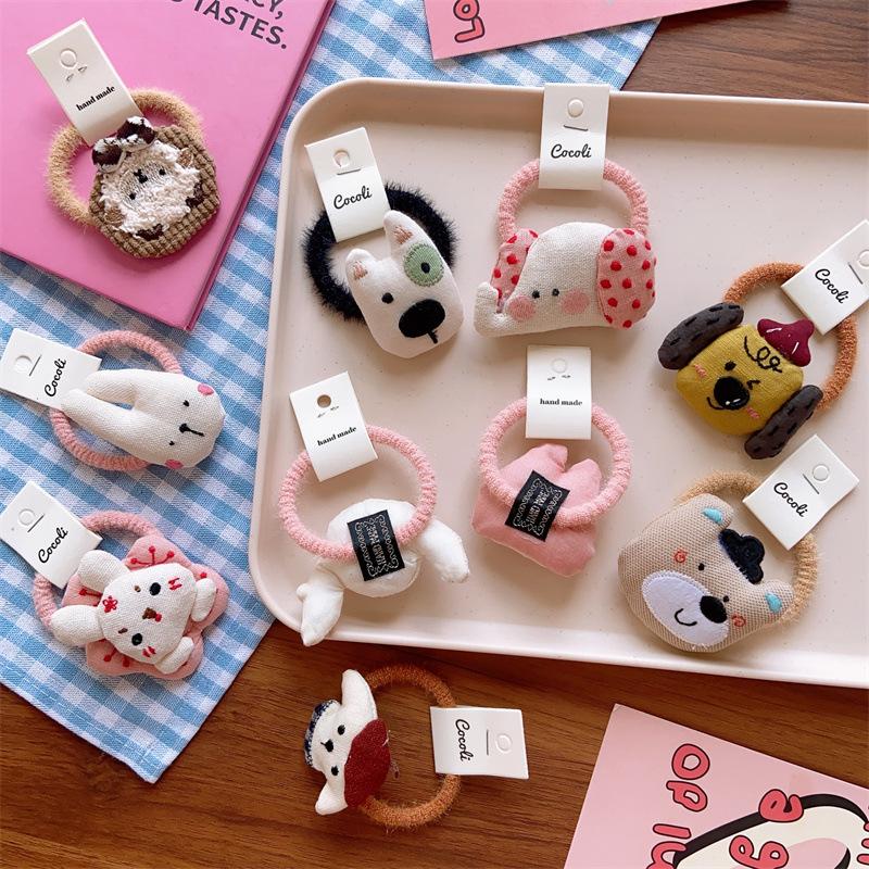 Kid Cute Animal Hair Tie Elastic Rabbit Hair Rubber Bands for Girls Baby Elephant Hair Rope Child Hairbands Hair Accessories