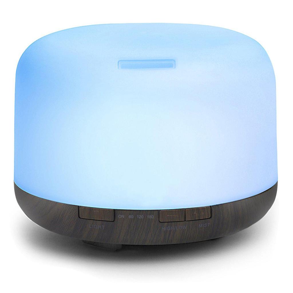 MUJI 500ML Wood Grain Aroma Diffuser & Air Purifier - 5V USB Humidifier for Home