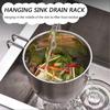 Stainless Steel Hanging Sink Strainer Anti-Clog Over-Sink Drain Basket Kitchen Accessories