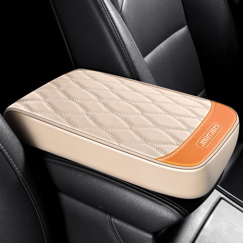 

PU Leathe Center Console Heightening Comfort Armrest Pad Cover Universal Armrest Cushion Fit for Most Cars 12.6″*7.87″ бежевый