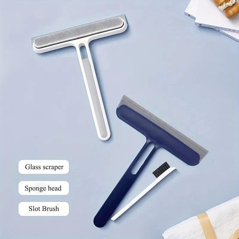 Four In One Glass Cleaning Brush Double-sided Wiper Screen Window Brush Glass Wiping Window Gap Sponge Brush
