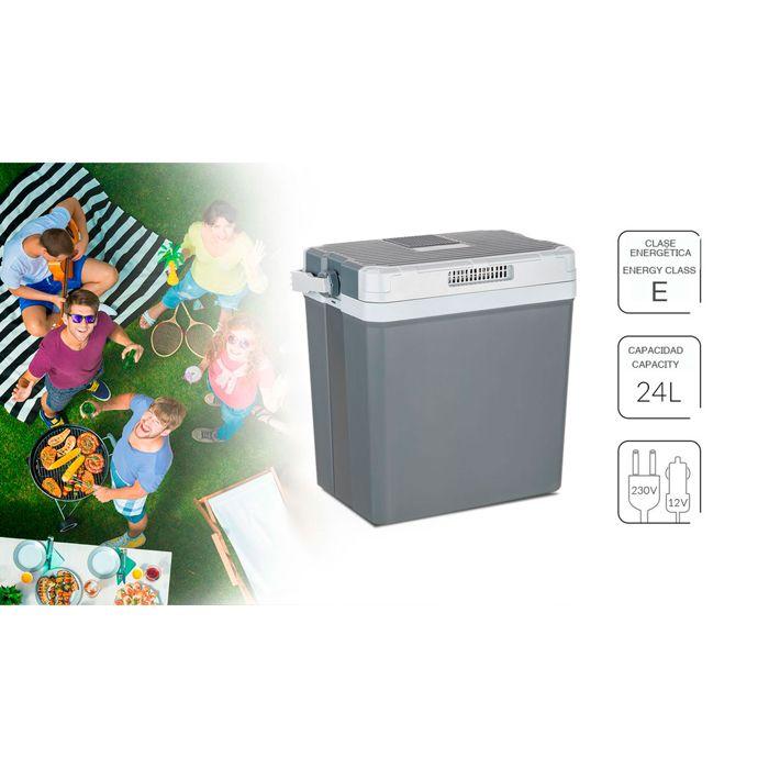 Glacière Électrique Portable 24 Litres, 12V / 220 - 240V Voiture Et Camping MPM MPM-28-CBM-08YA Gris 33741