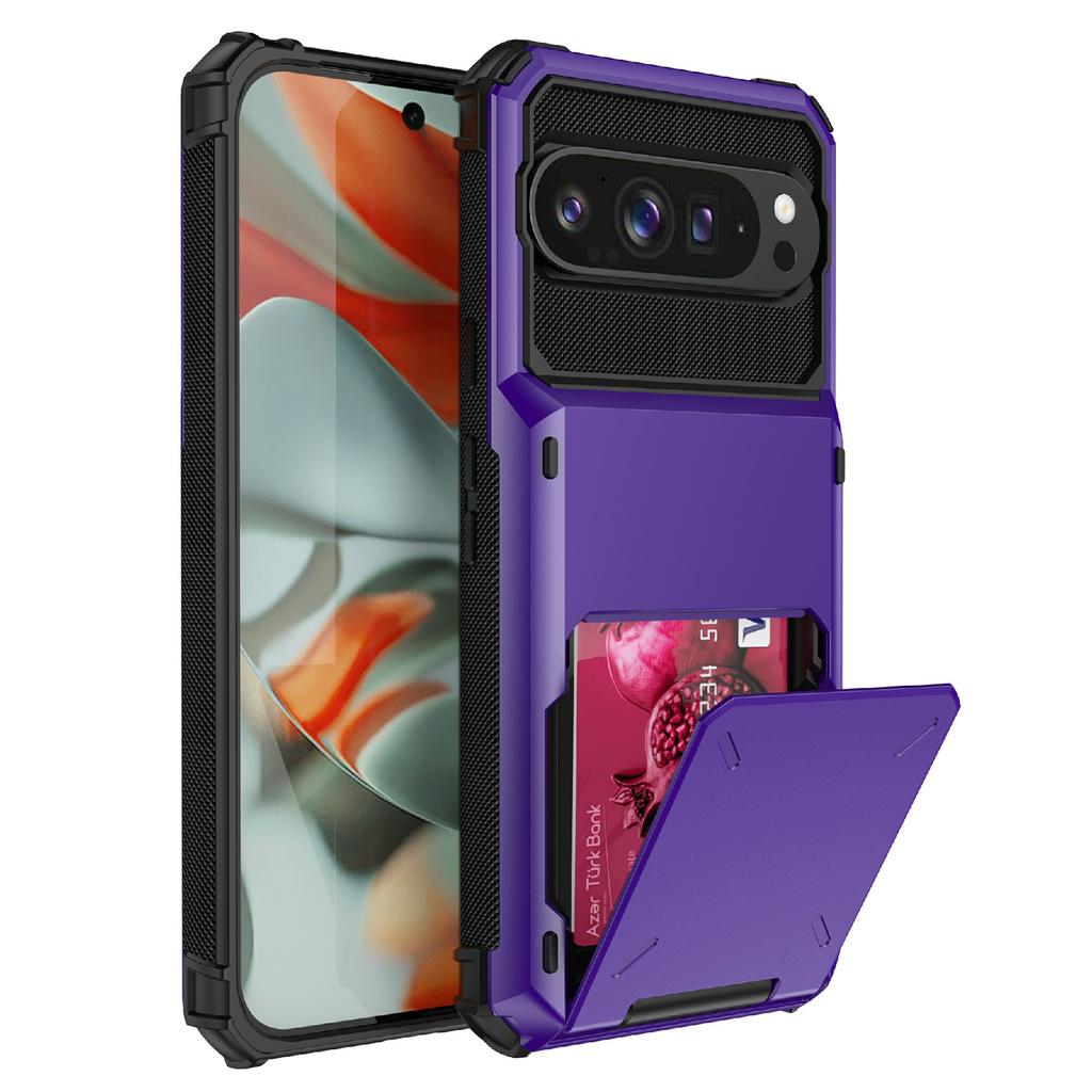 For Google Pixel 10 Pro/Pixel 10 Case PC+TPU Dual Layer Back Phone Cover with Card Holder