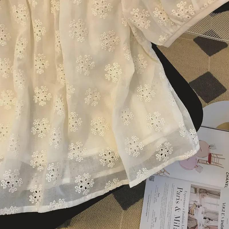 French Temperament Puff Sleeve Summer Shirt - Fashionable Age-Reducing Design for Women