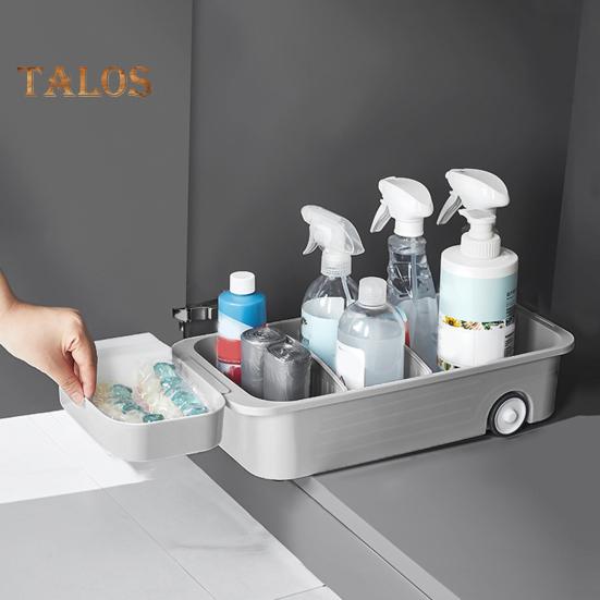 

Многоцелевой органайзер под раковиной, полка с выдвижным ящиком с вращающимися колесами и разделителями, ящик для хранения с разделением воды и влаги