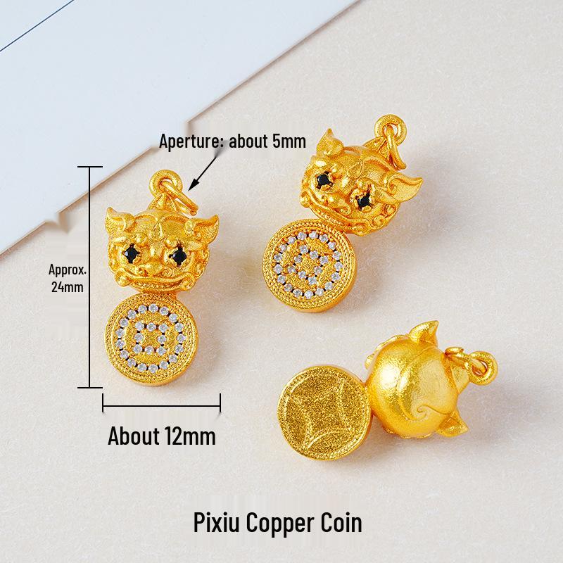 Year of the Horse Sand Gold Non-Fading Drip Oil Beaded DIY Bracelet and Jewelry Accessories.